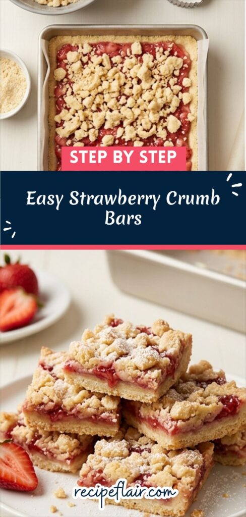 Easy Strawberry Crumb Bars Recipe