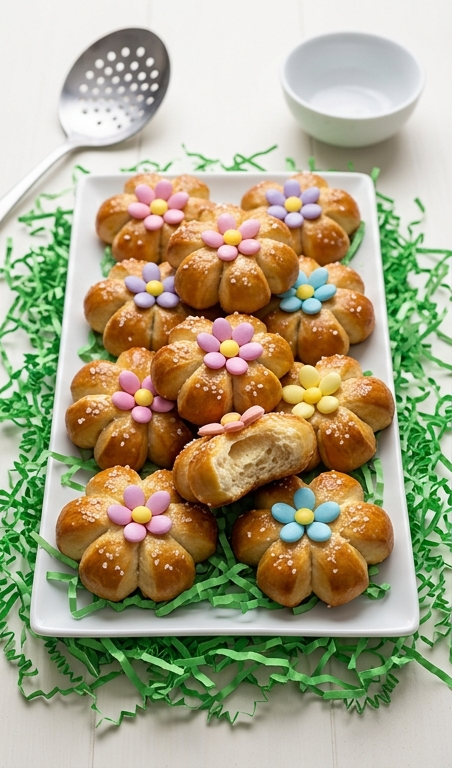 Flower Pretzel Bites Recipe: Easy Easter Party Food Idea