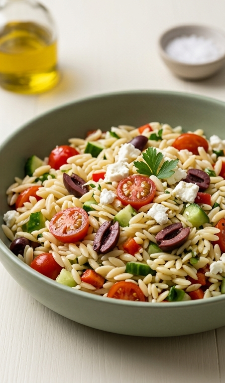 Fresh Spring Orzo Pasta Salad Recipe for Easy Spring Dinners