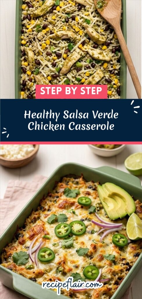 Healthy Salsa Verde Chicken Casserole Recipe