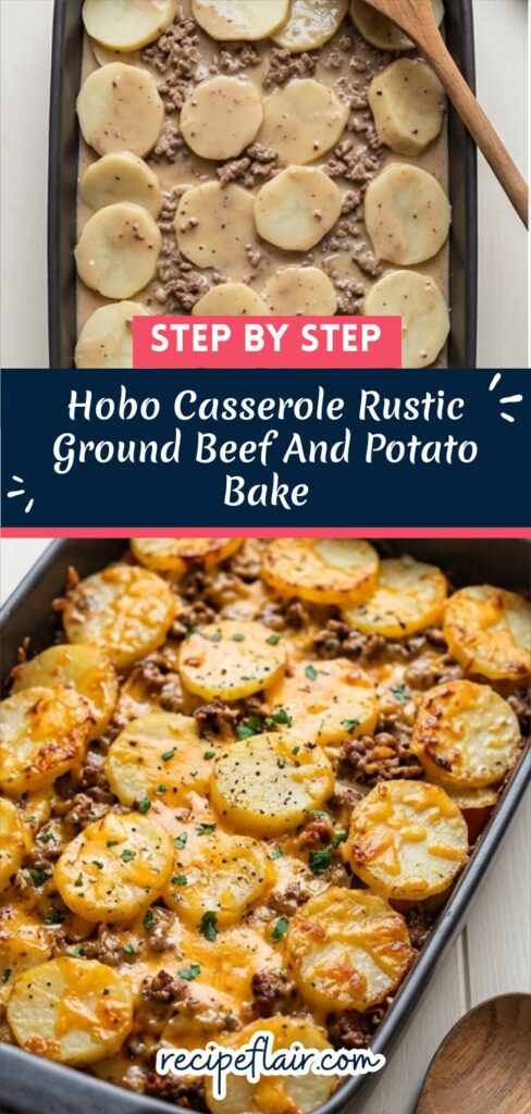 Hobo Casserole Rustic Ground Beef And Potato Bake Recipe