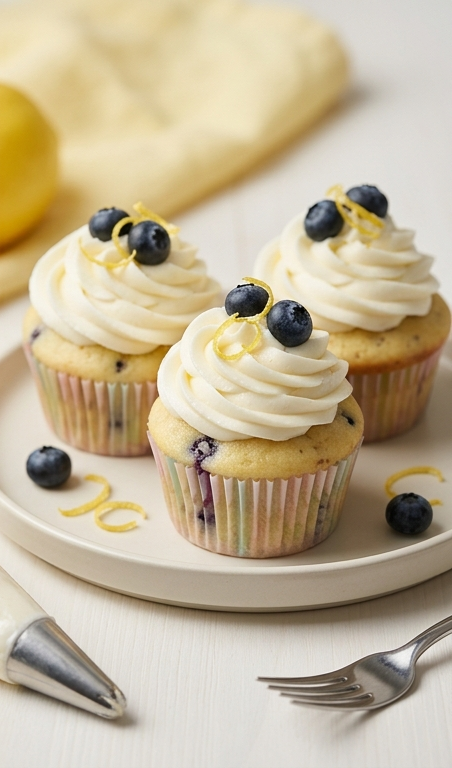 Lemon Blueberry Cupcakes Recipe for Easy Spring Desserts