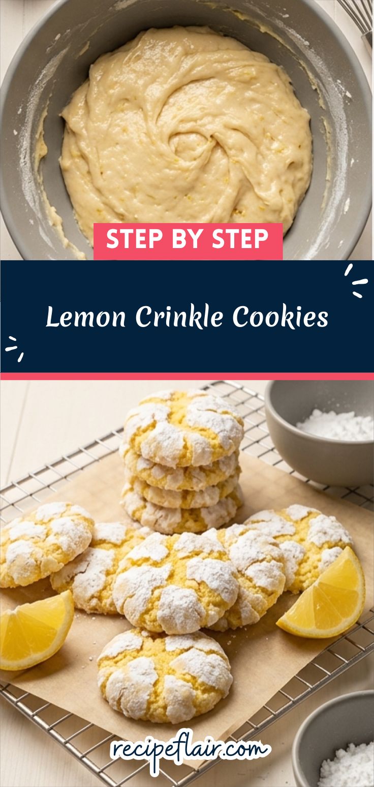 Lemon Crinkle Cookies Recipe