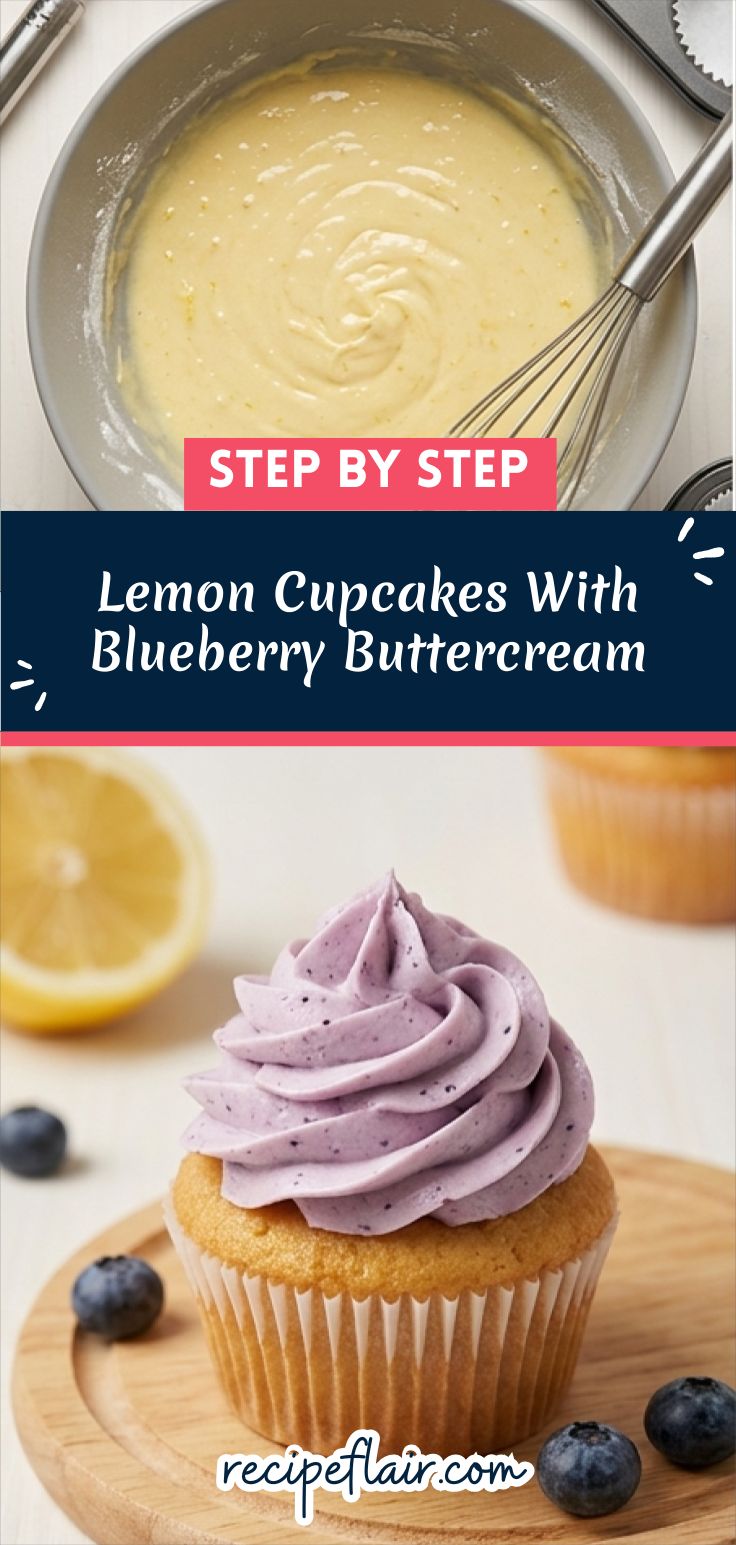 Lemon Cupcakes With Blueberry Buttercream Recipe