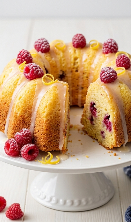 Lemon Raspberry Bundt Cake Recipe – Fresh Spring Cake Idea