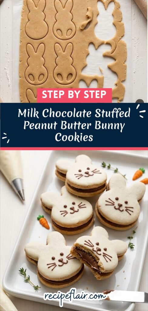 Milk Chocolate Stuffed Peanut Butter Bunny Cookies