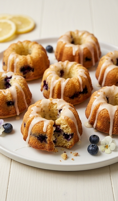 Mini Blueberry Lemon Bundt Cakes Recipe for Spring Baking Bliss