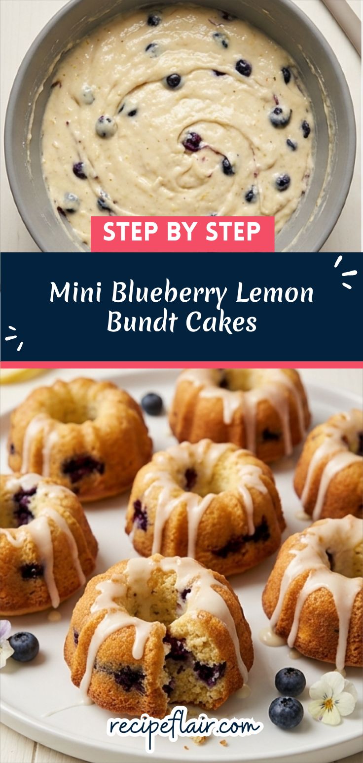 Mini Blueberry Lemon Bundt Cakes Recipe