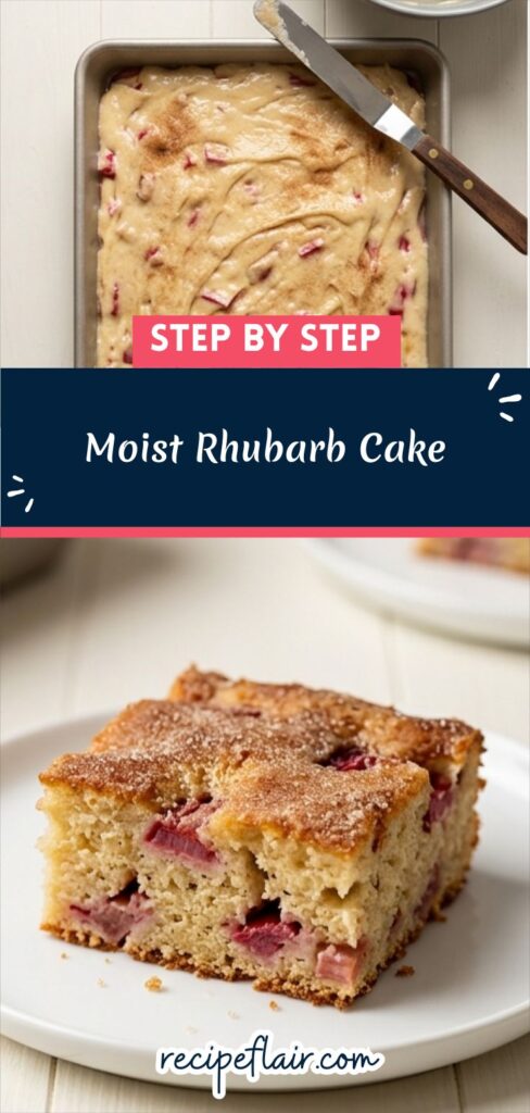 Moist Rhubarb Cake Recipe