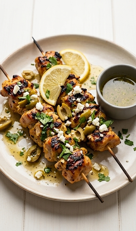 Moroccan-Grilled-Chicken-with-Herby-Lemon-Olive-Vinaigrette-pin1