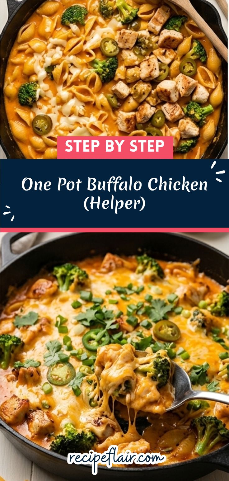 One Pot Buffalo Chicken "Helper"