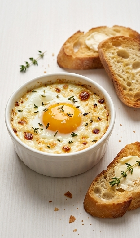Parmesan-Baked-Eggs-Recipe-with-Thyme-and-Rosemary-pin1