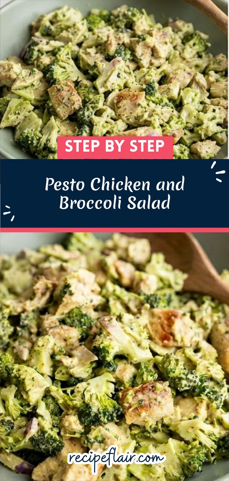 Pesto Chicken and Broccoli Salad
