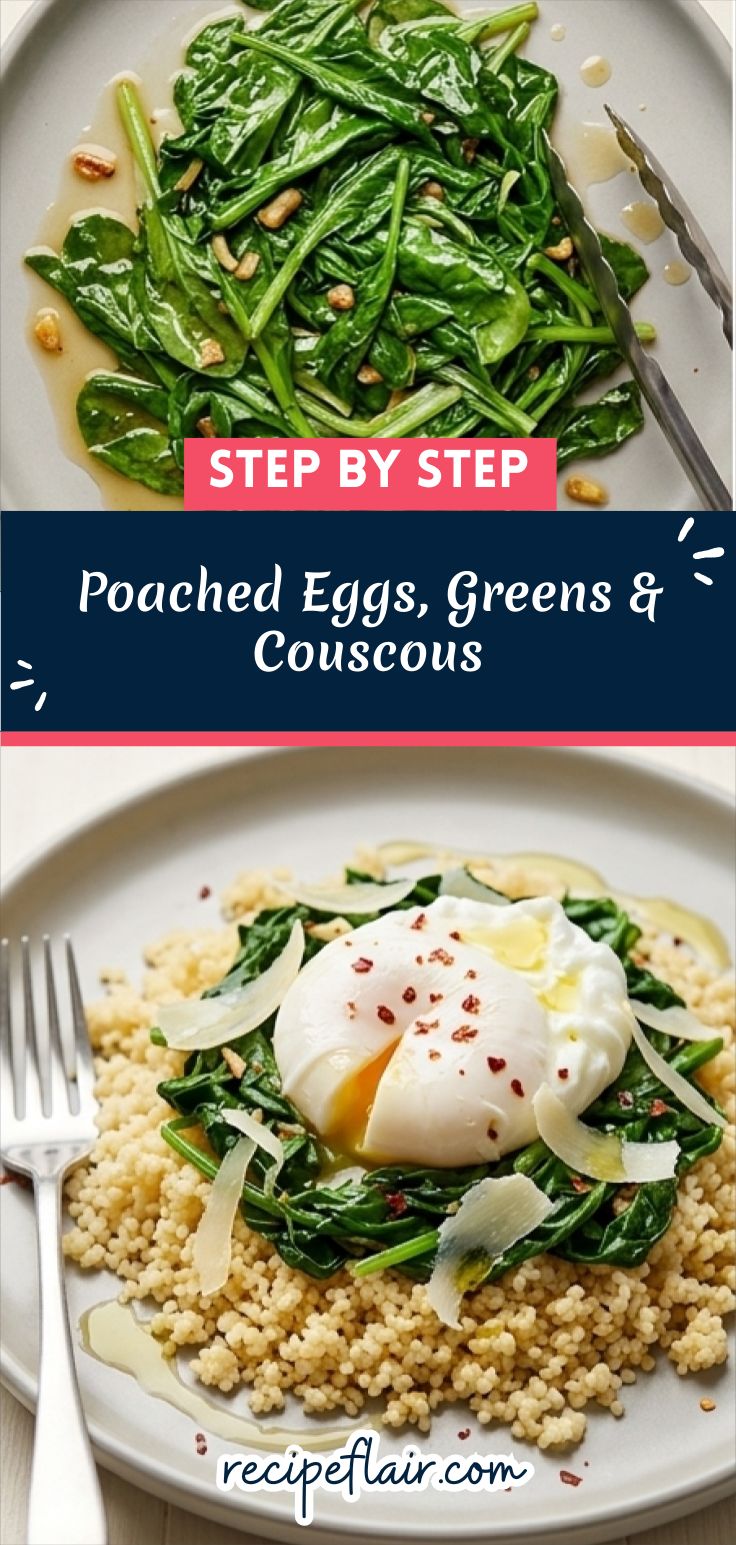 Poached Eggs, Greens & Couscous