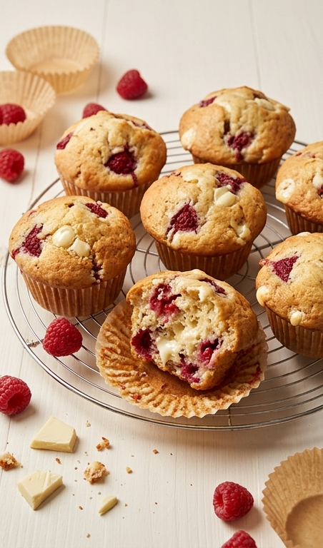 Spring Baking Raspberry White Chocolate Muffins Recipe You’ll Love