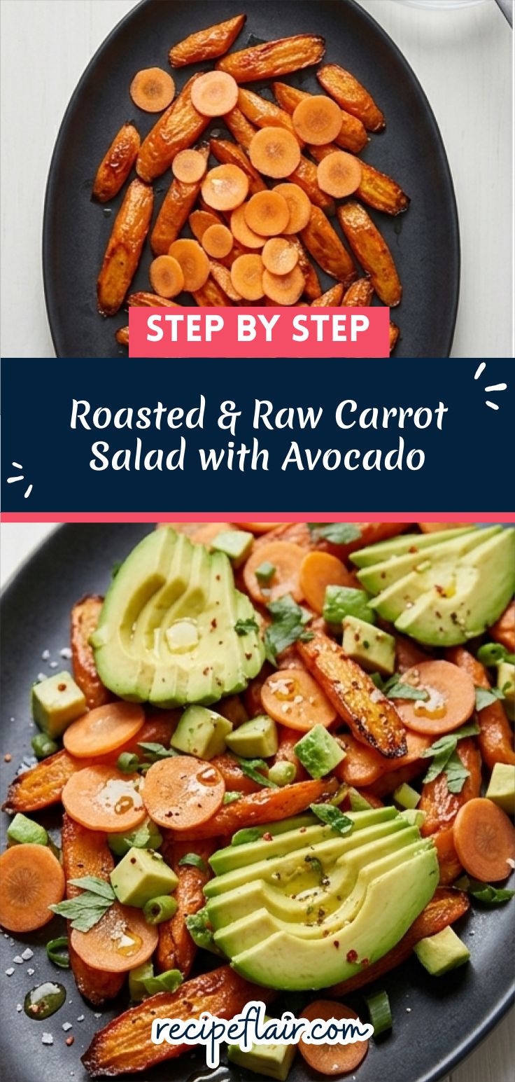 Roasted & Raw Carrot Salad with Avocado