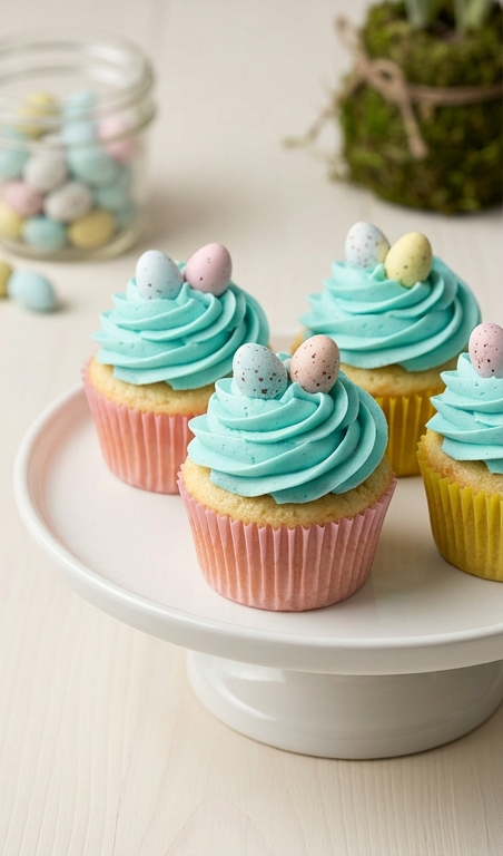 Robin’s Egg Easter Cupcakes Recipe for Cute Party Food Ideas