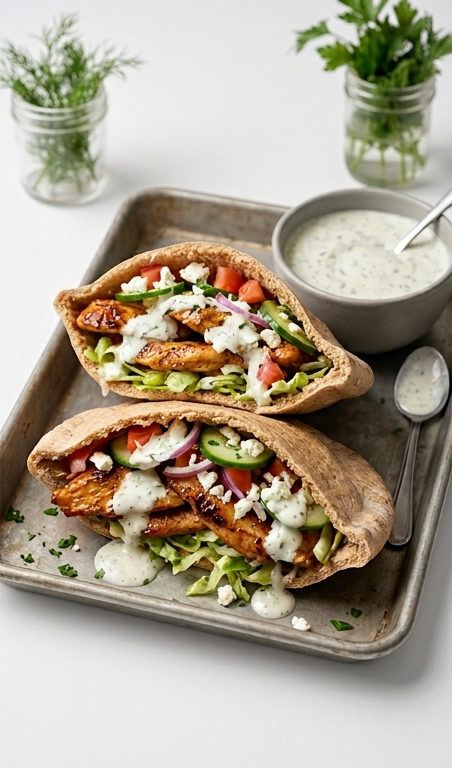 Spring Dinners Made Easy: Sheet Pan Chicken Pitas Recipe