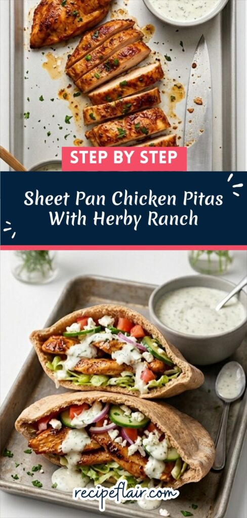 Sheet Pan Chicken Pitas With Herby Ranch Recipe