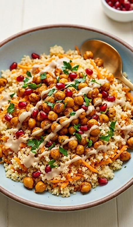Fresh Spring Spiced Carrot & Chickpea Bowls Recipe to Try