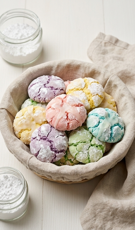 Easy Spring Baking Recipe: Pastel Crinkle Cookies for Easter