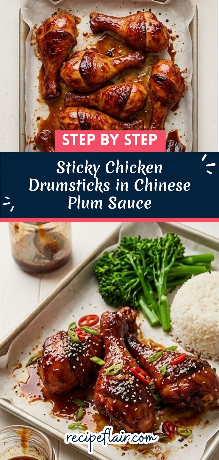 Sticky Chicken Drumsticks in Chinese Plum Sauce