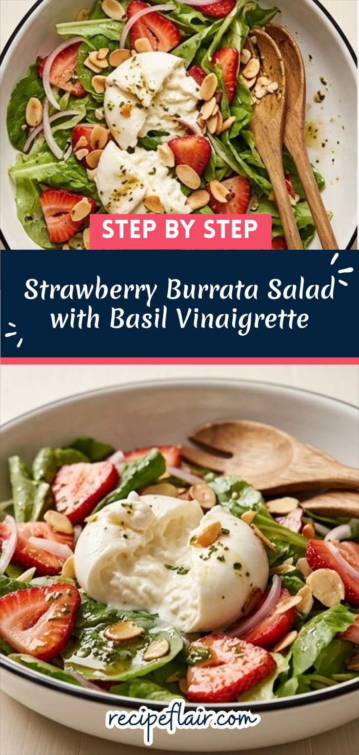 Strawberry Burrata Salad with Basil Vinaigrette