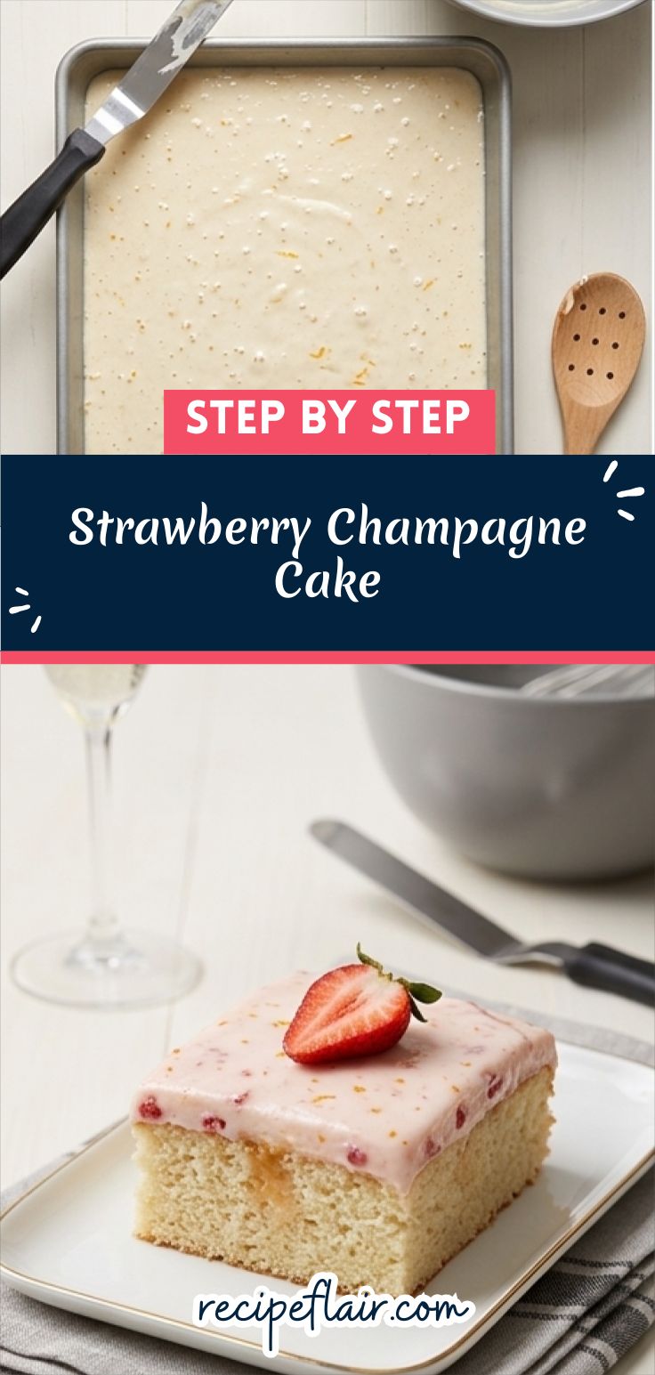 Strawberry Champagne Cake