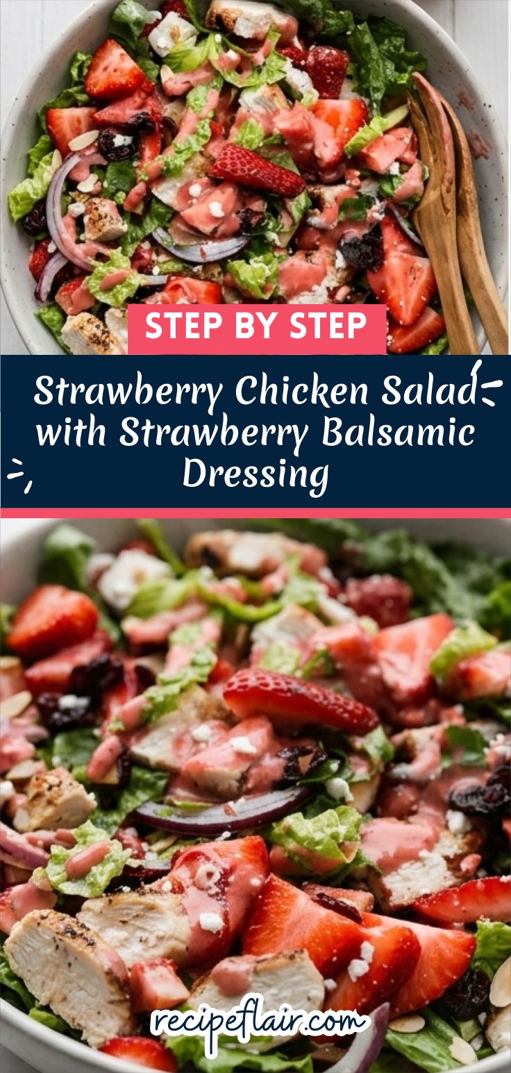 Strawberry Chicken Salad with Strawberry Balsamic Dressing