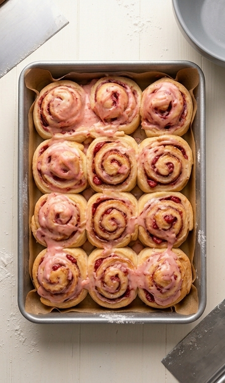 Easy Strawberry Cinnamon Rolls Recipe for a Sweet Family Breakfast