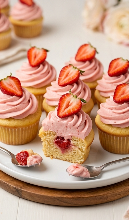 Spring Cupcakes Recipe: Easy Strawberry Cupcakes for Parties