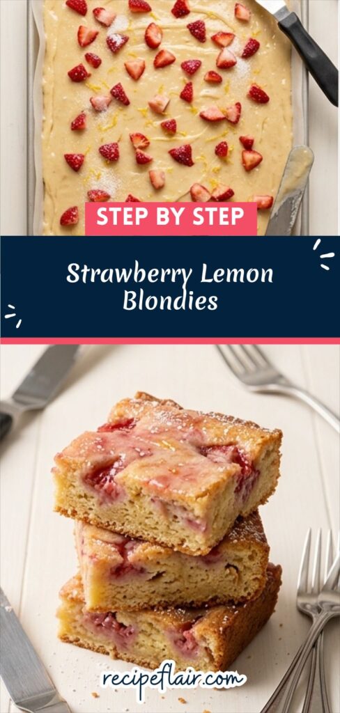 Strawberry Lemon Blondies Recipe
