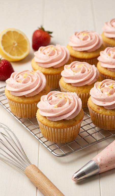 Easy Spring Cupcakes Recipe: Strawberry Lemonade Cupcakes for Parties
