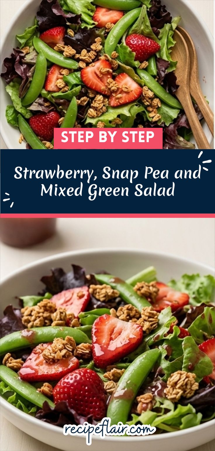 Strawberry, Snap Pea and Mixed Green Salad