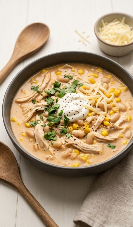 Healthy Easy White Chicken Chili Recipe for Cozy Family Nights