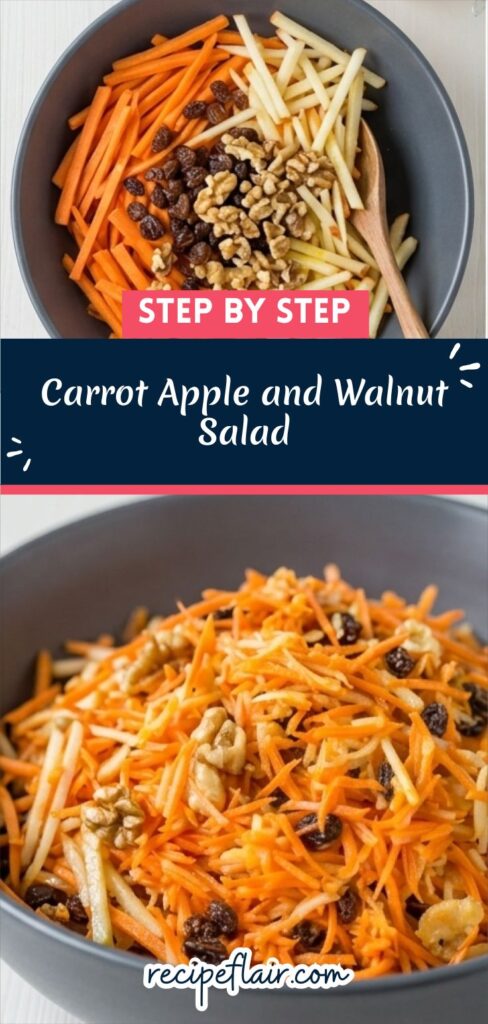 Carrot Apple and Walnut Salad