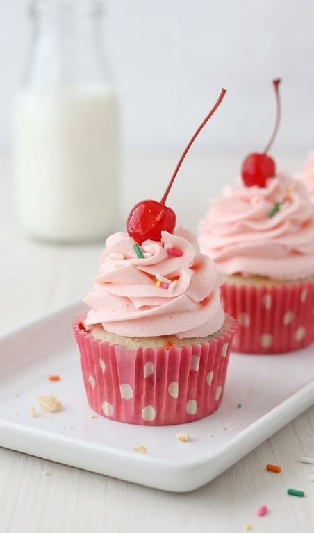 Cherry-Funfetti-Almond-Cupcakes-pin1