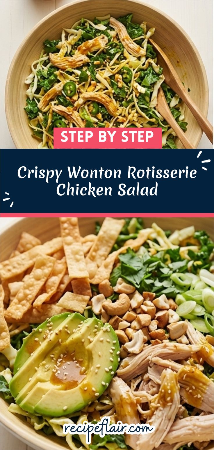 Crispy Wonton Rotisserie Chicken Salad