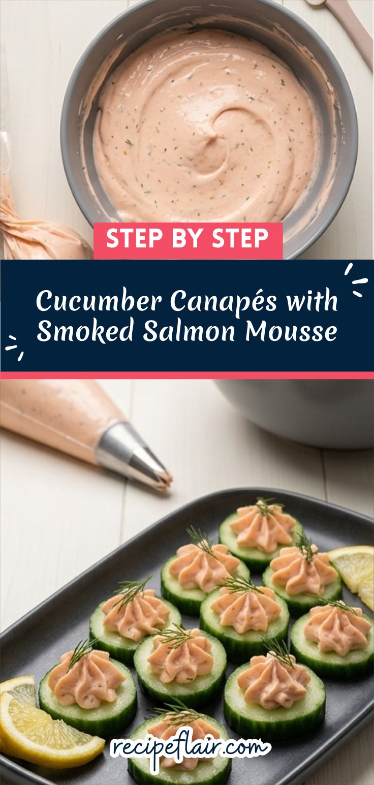 Cucumber Canapés with Smoked Salmon Mousse