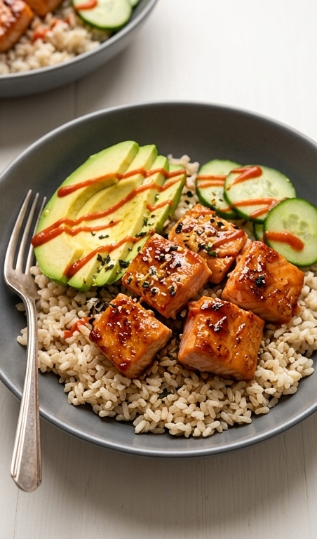 Honey-Sriracha-Roasted-Salmon-Rice-Bowls-pin1