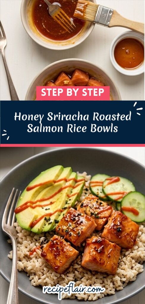Honey Sriracha Roasted Salmon Rice Bowls