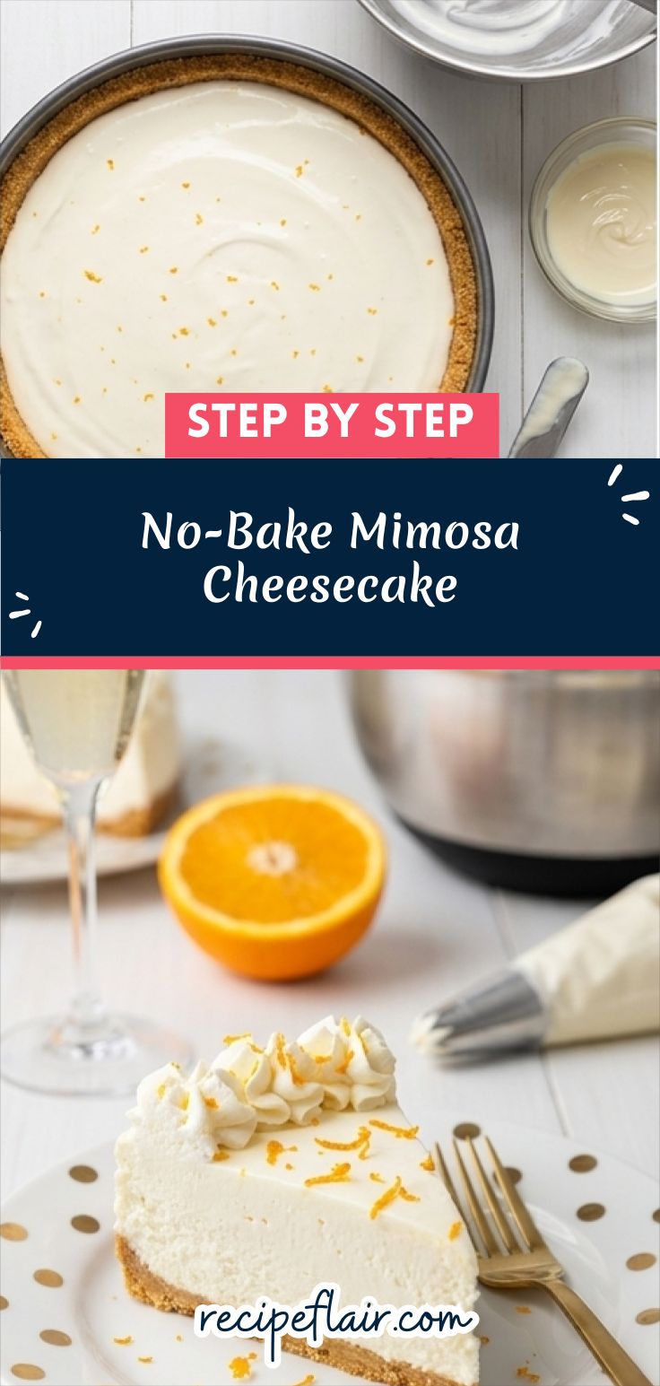 No-Bake Mimosa Cheesecake