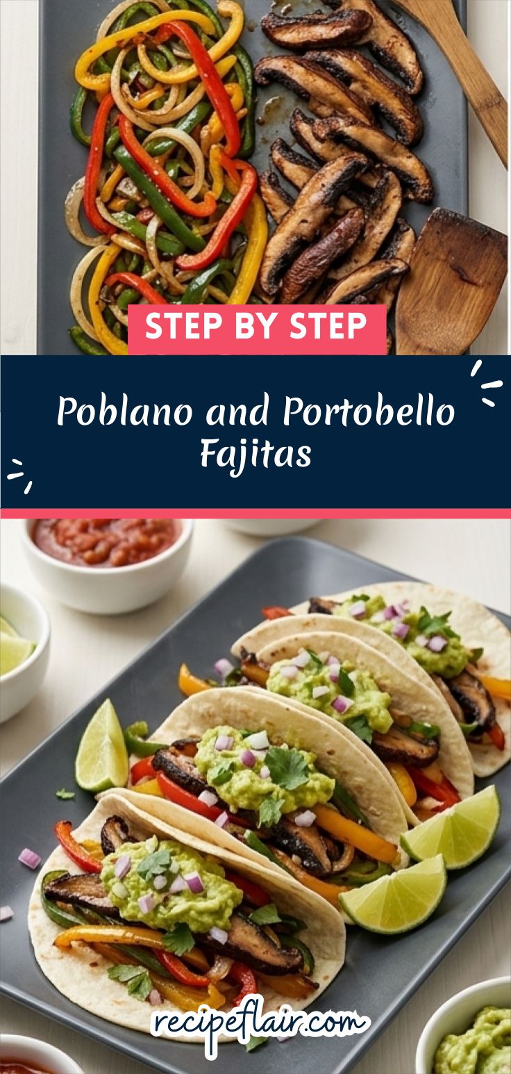 Poblano and Portobello Fajitas