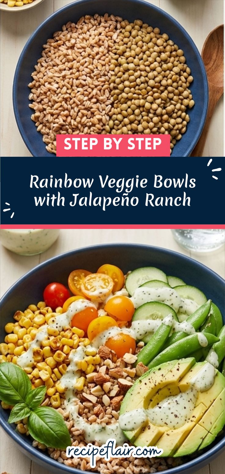 Rainbow Veggie Bowls with Jalapeño Ranch