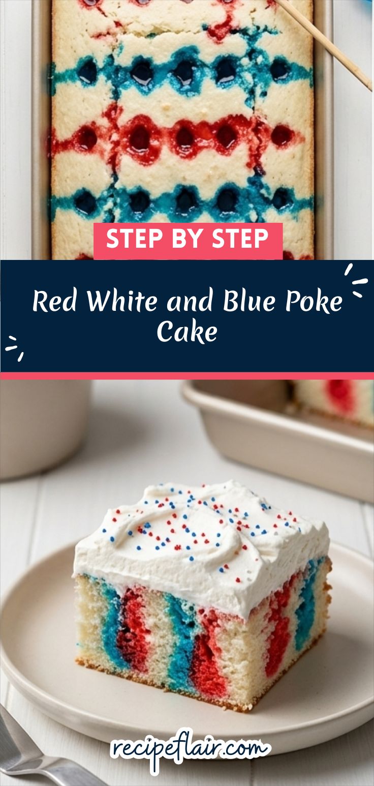 Red White and Blue Poke Cake