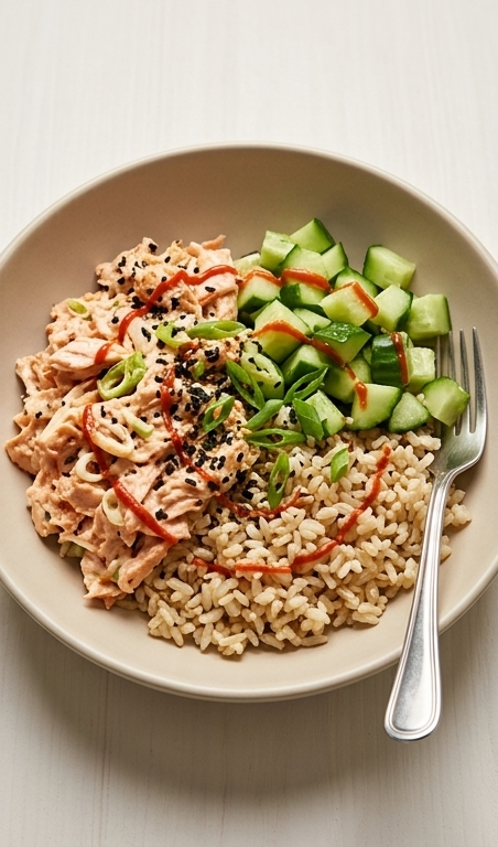 Spicy-Canned-Salmon-Salad-Rice-Bowl-pin1