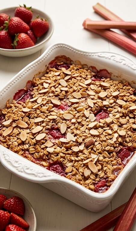 Strawberry-Rhubarb-Baked-Oatmeal-pin1