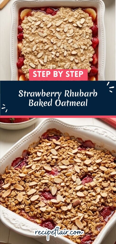 Strawberry Rhubarb Baked Oatmeal