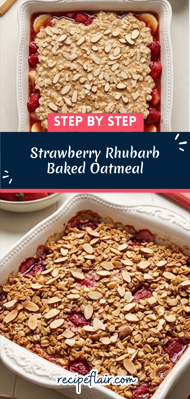 Strawberry Rhubarb Baked Oatmeal