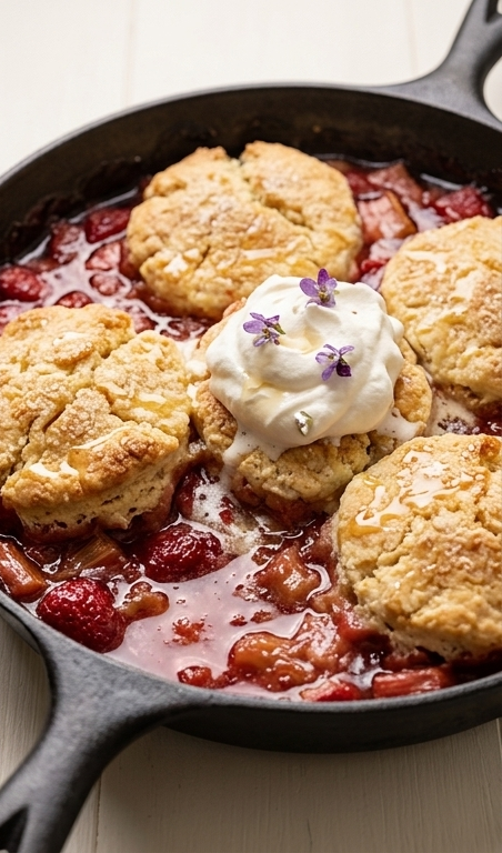 Strawberry-Rhubarb-Cobbler-with-Honey-Butter-Biscuits--pin1